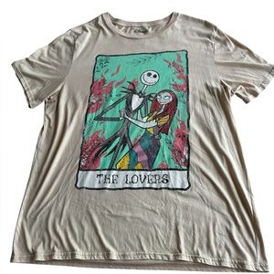 Disney The Nightmare Before Christmas The Lovers Tarot Card T-Shirt XL